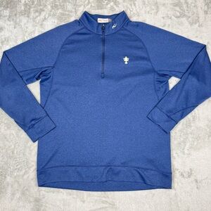 KJUS Men’s Keano Half Zip Navy Blue Heather Lightweight Golf Size 52 Large